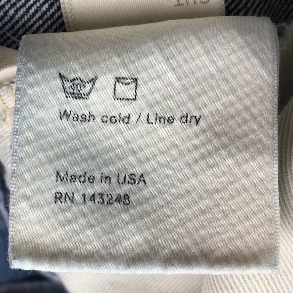 ☮️Reformation BENJI DISTRESSED Denim Overall in Celtic Size 6 - Picture 16 of 16